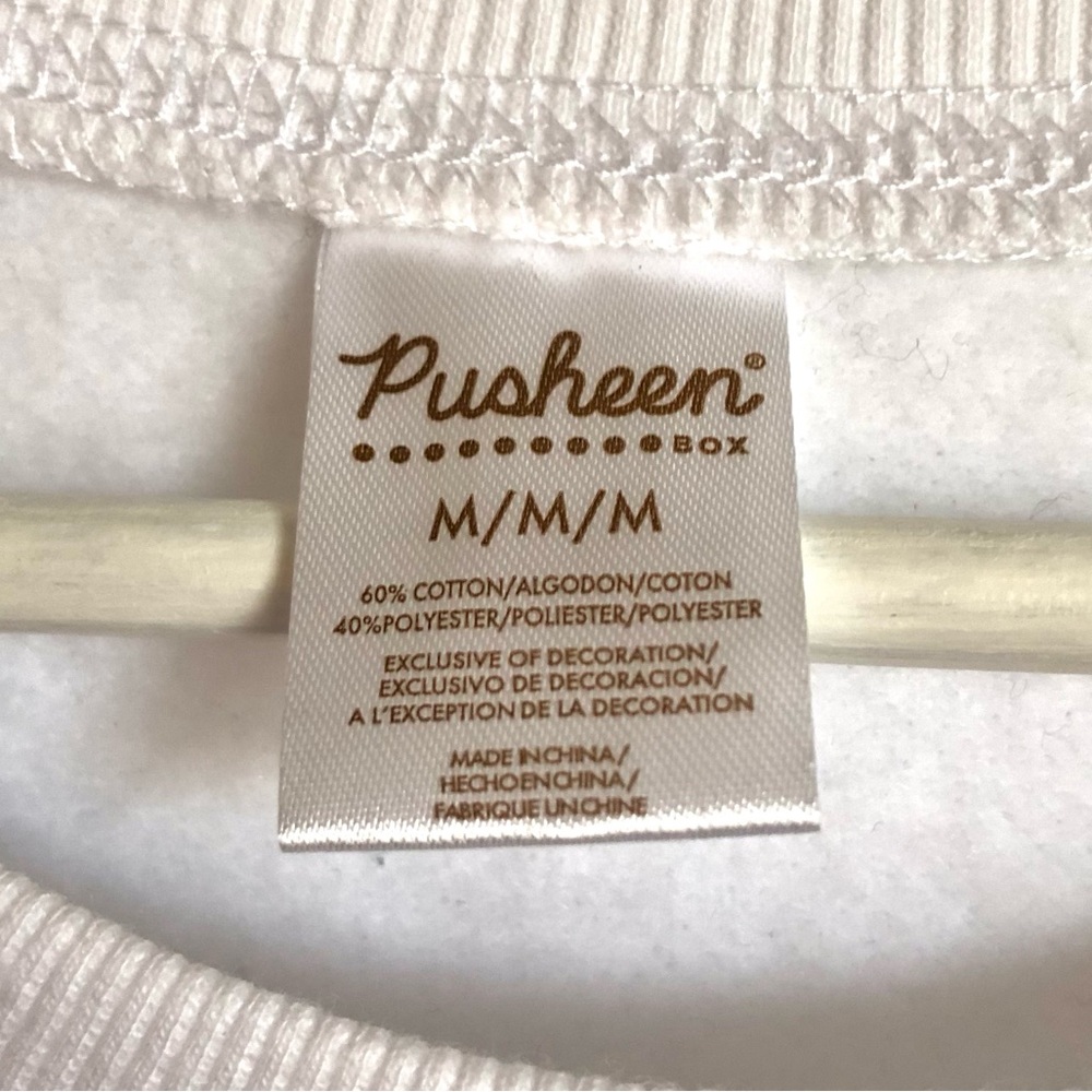 NWT Pusheen Sushi Pink / White Colorblock Crewneck Sweatshirt Size Medium - Picture 4 of 9